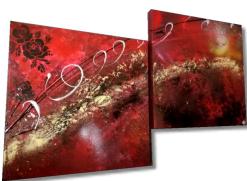 Tableau abstrait scarlett